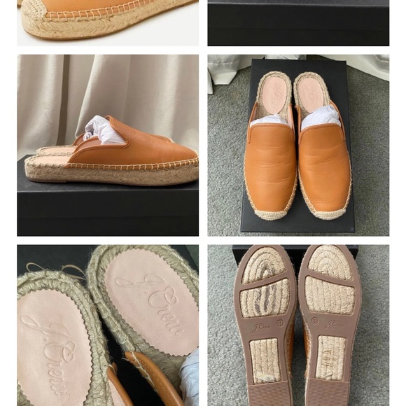 J Crew Leather Espadrilles Mule Slip On - Picture 3 of 4